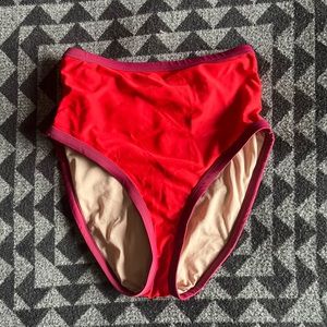 Solstice Intimates Cheeky Swim Bottoms in Red XL